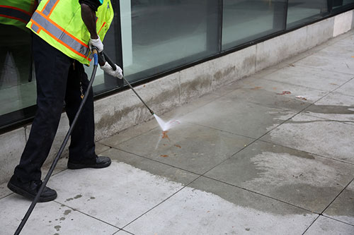 Power Washing Cement